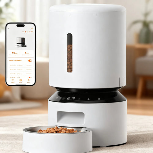 Smart WiFi Auto Feeder: 5L Tank, Timed Meals & Adjustable Portions