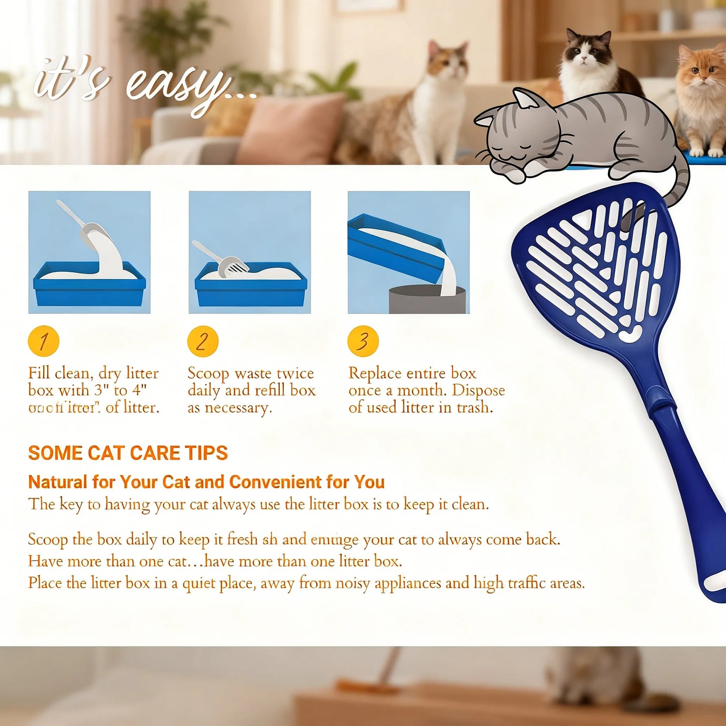 Unscented Clumping Clay Cat Litter - 40 lb Bag, Gentle & Highly Absorbent