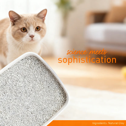 Unscented Clumping Clay Cat Litter - 40 lb Bag, Gentle & Highly Absorbent