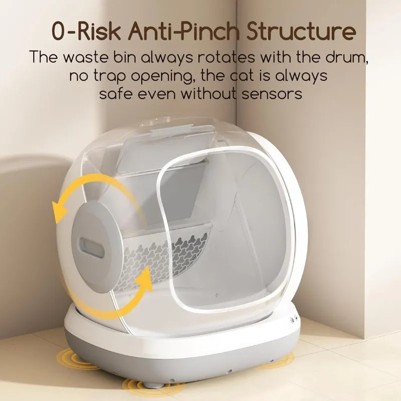 The Smartest Litter Box: Ultra-Quiet, Safe, & Perfect for Every Cat—Track Your Cat's Health Effortlessly!
