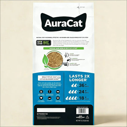 15lb Lotus Scent Cat Litter, Quick-Clumping, Flushable & Odor Control